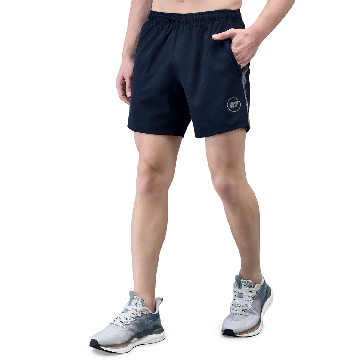 KI Elite Navy With Side Stripes Training Shorts - Performance Gear for Professional Athletes - KI Sports