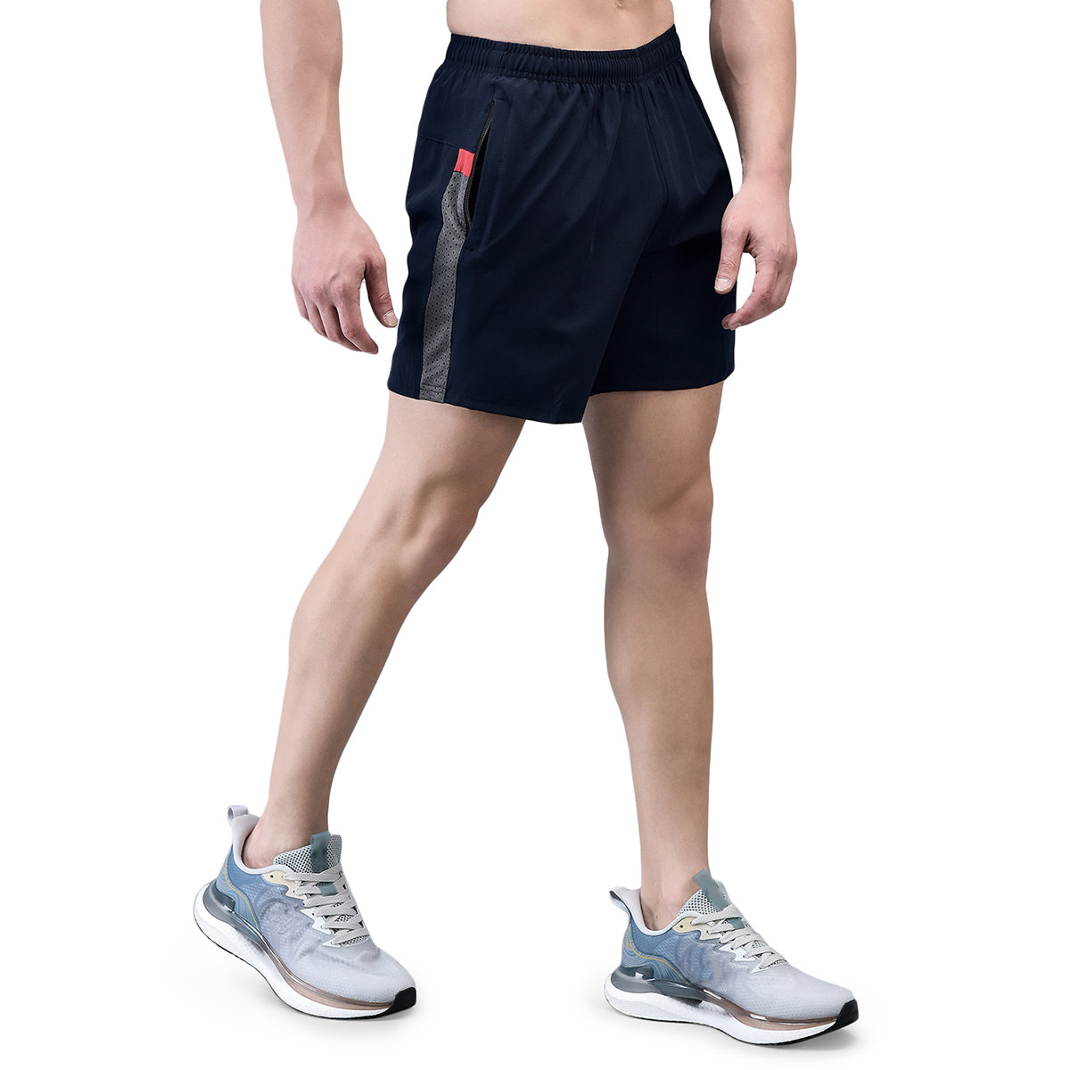 KI Elite Navy With Side Stripes Training Shorts - Performance Gear for Professional Athletes - KI Sports