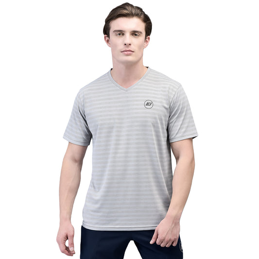 KI Dry Fit Grey Active Wear T-Shirts - Performance Gear for Gym Enthusiasts and Outdoor Athletes - KI Sports