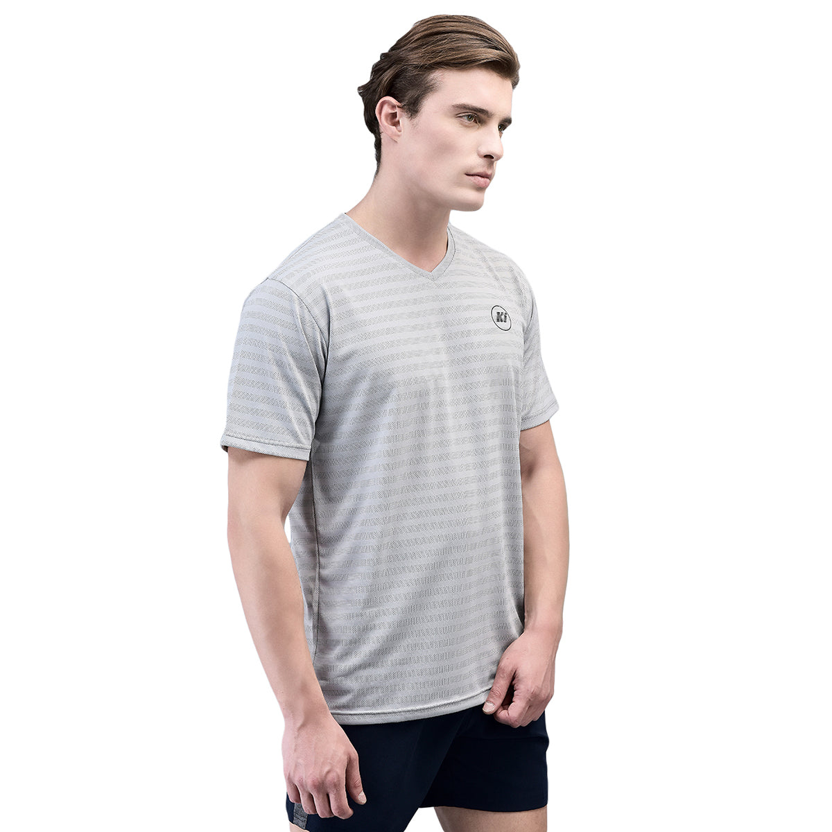 KI Dry Fit Grey Active Wear T-Shirts - Performance Gear for Gym Enthusiasts and Outdoor Athletes - KI Sports