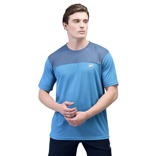 KI Dry Fit Pastel Blue Active Wear T-Shirts - Performance Gear for Gym Enthusiasts and Outdoor Athletes - KI Sports