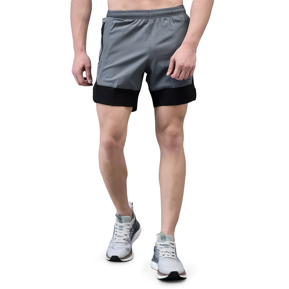 KI Elite Grey Black Training Shorts - Performance Gear for Professional Athletes - KI Sports