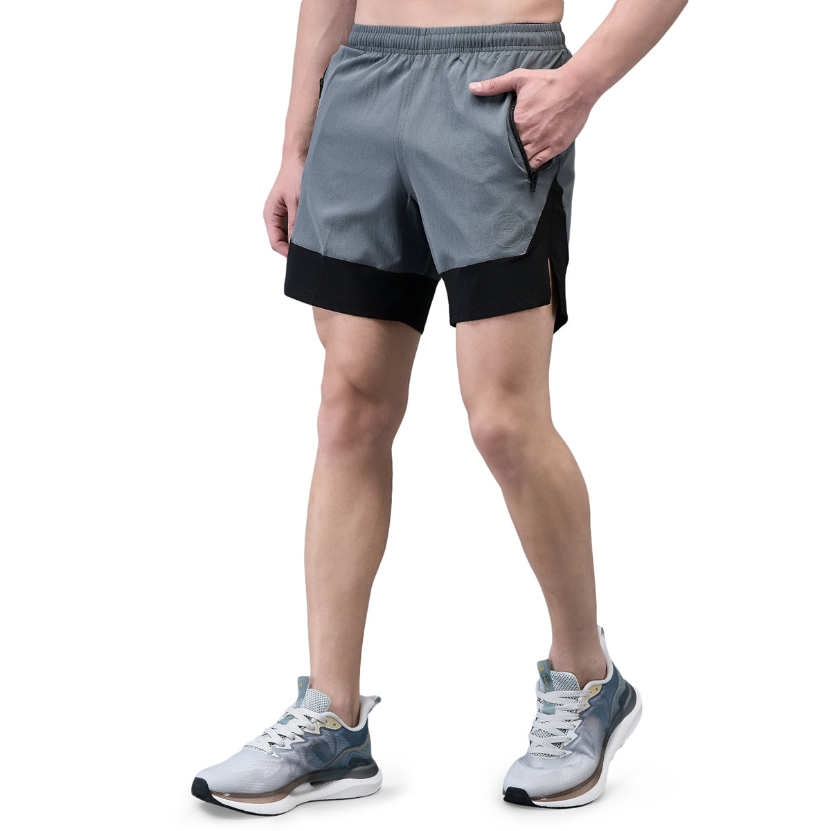 KI Elite Grey Black Training Shorts - Performance Gear for Professional Athletes - KI Sports