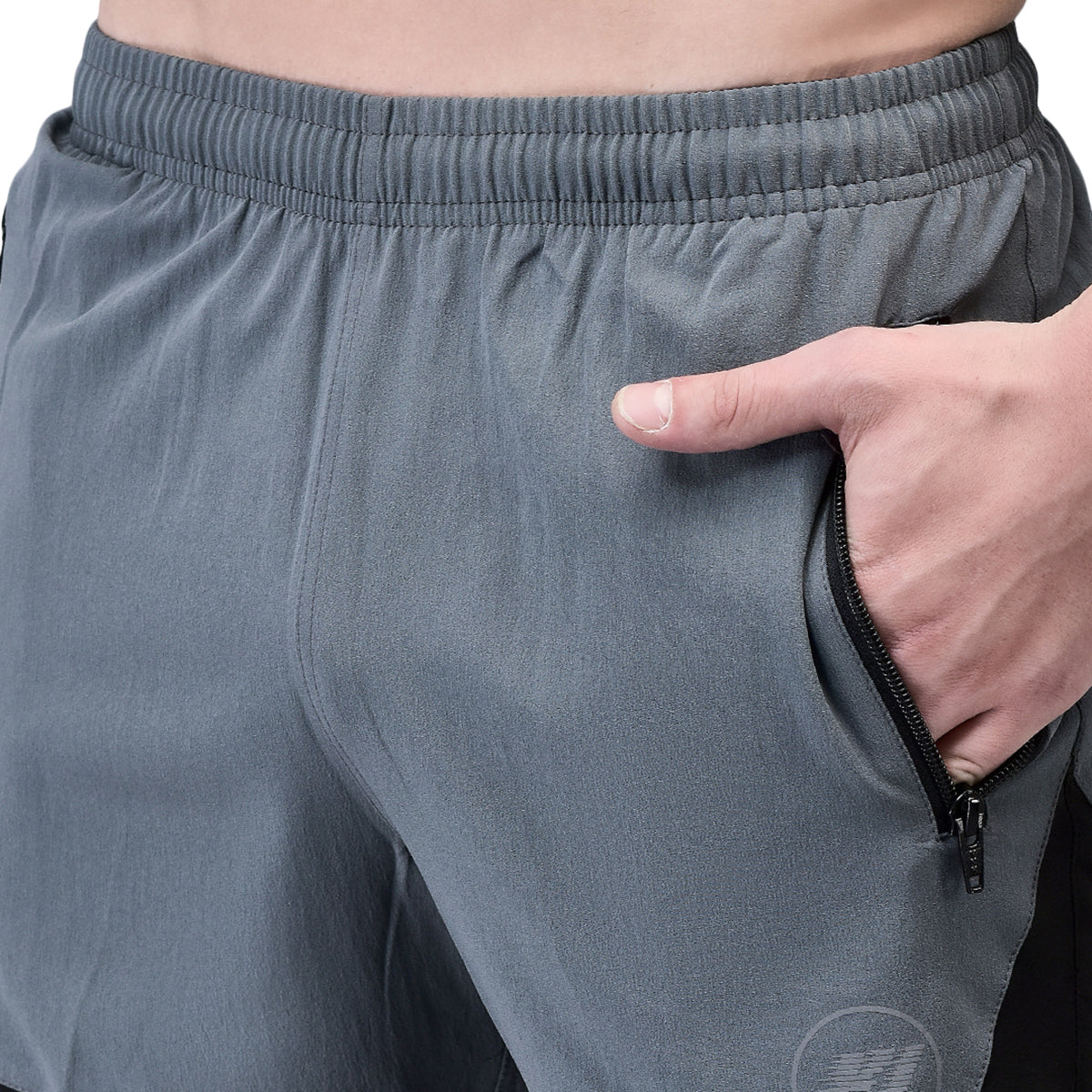 KI Elite Grey Black Training Shorts - Performance Gear for Professional Athletes - KI Sports