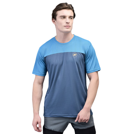 KI Dry Airforce Blue Active Wear T-Shirts - Performance Gear for Gym Enthusiasts and Outdoor Athletes - KI Sports