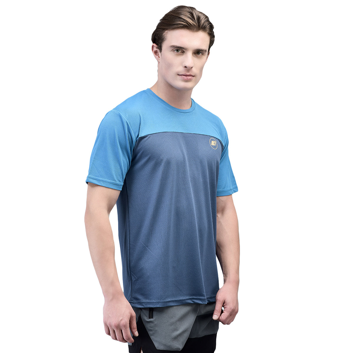 KI Dry Airforce Blue Active Wear T-Shirts - Performance Gear for Gym Enthusiasts and Outdoor Athletes - KI Sports