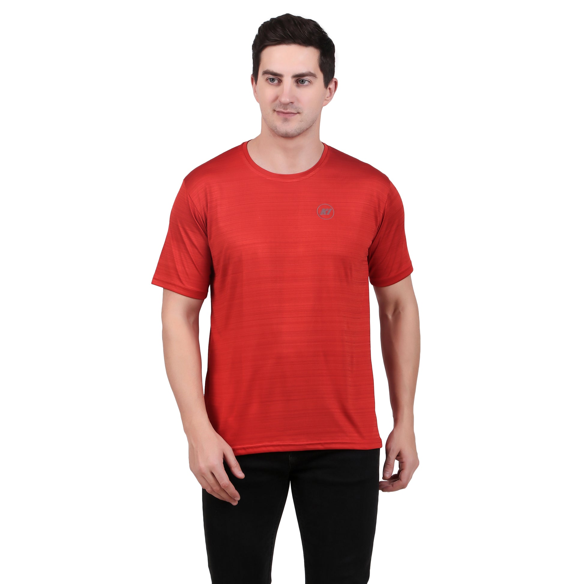 KI Activewear Red Men's Performance T-Shirt - Lightweight, Breathable, and Stylish - KI Sports