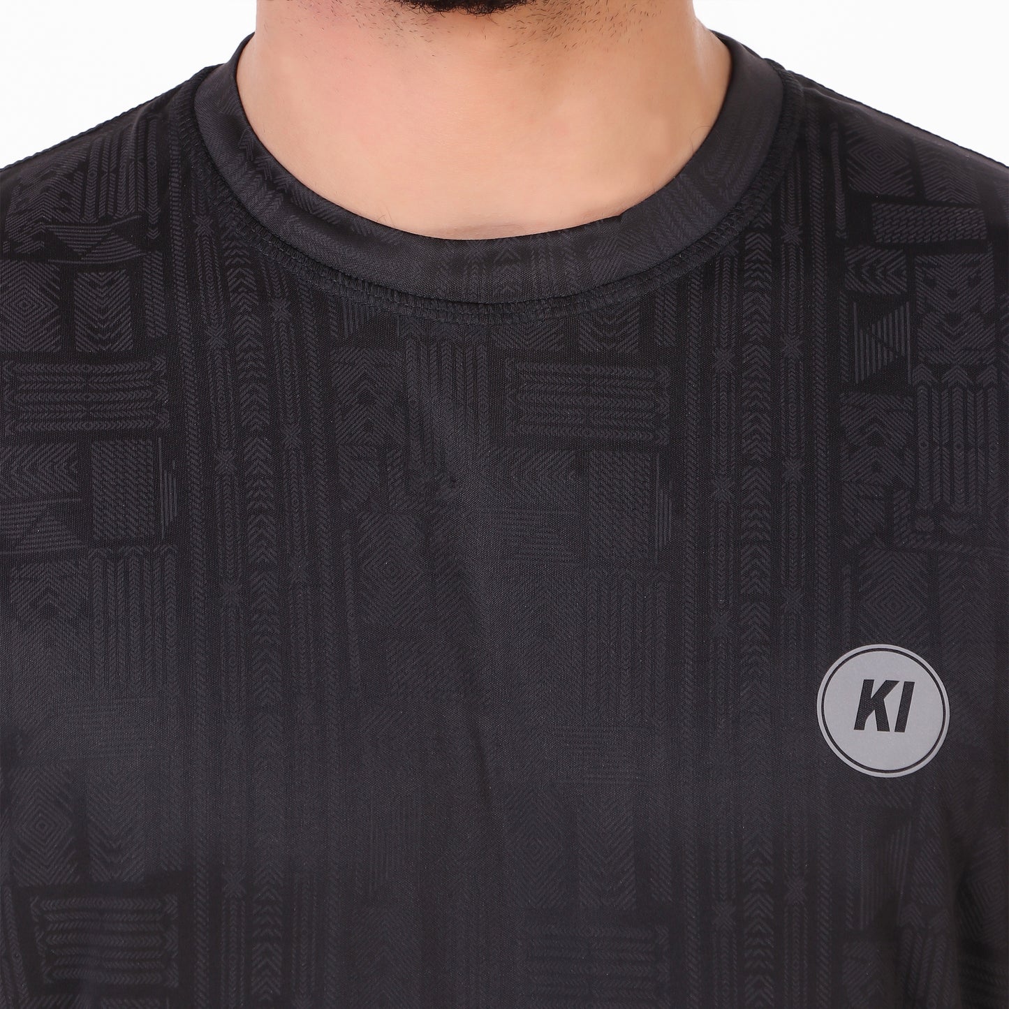 Drifit TShirt Black Melange - KI Sports