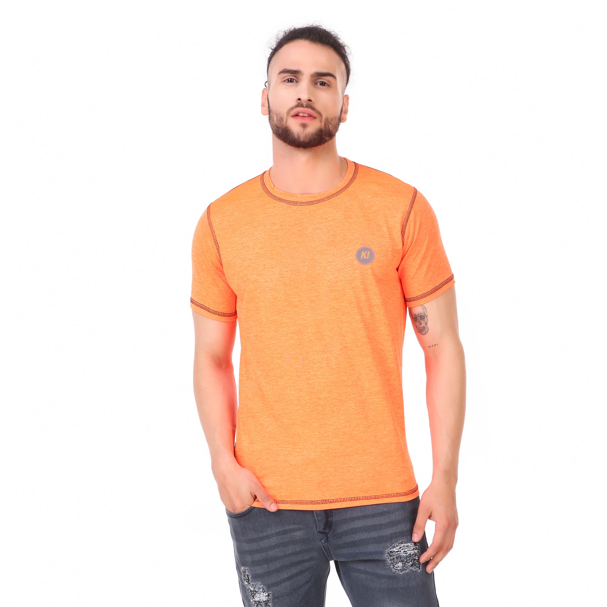 Drifit TShirt Orange Melange - KI Sports