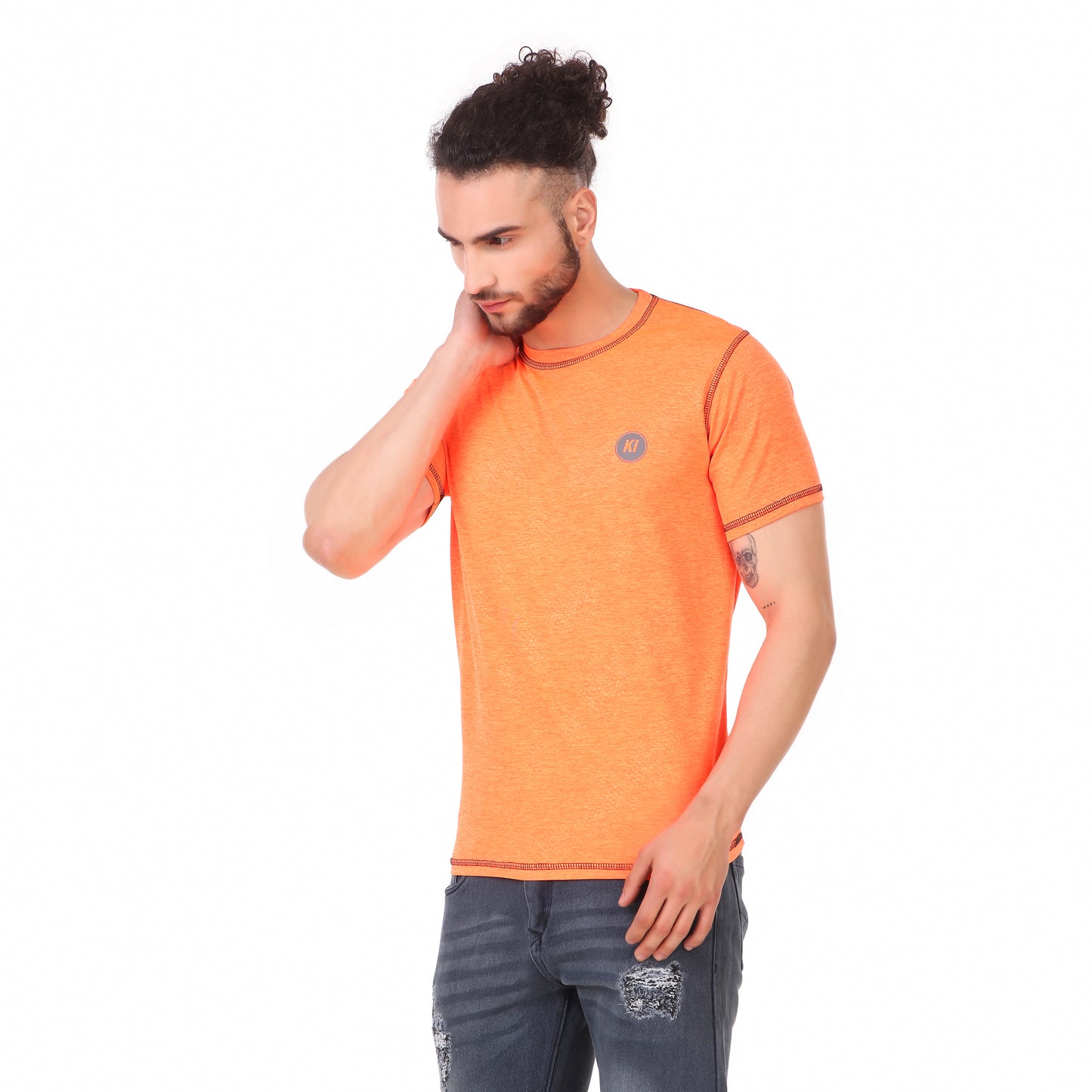 Drifit TShirt Orange Melange - KI Sports