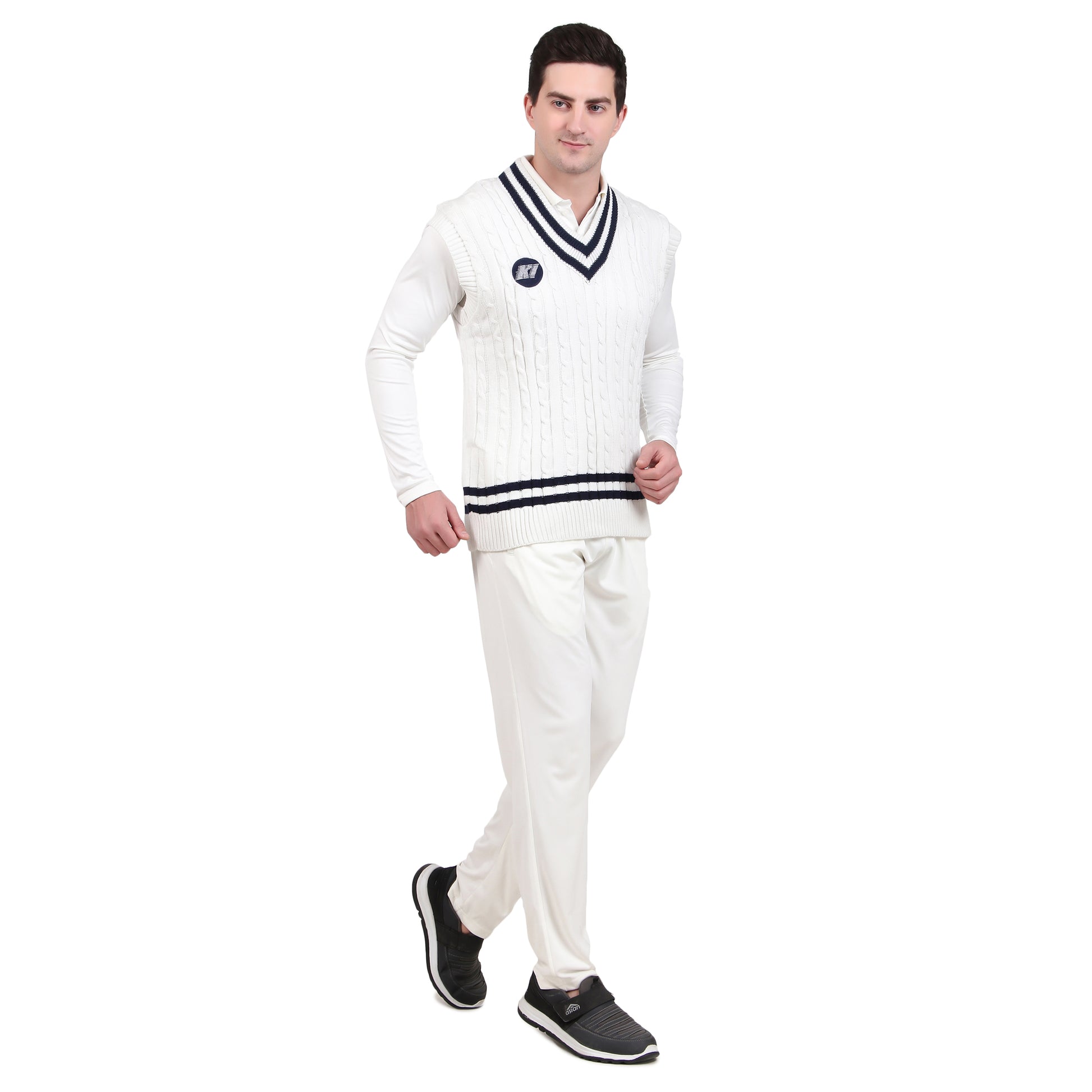 KI Professional Half Sleeve Cricket Sweater - Performance Gear for Winter Matches - KI Sports